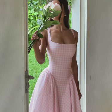 Vestido Venus - ELLAU - Vestido Vintage Feminino com Decote Quadrado