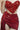 AD2407 Summer Red High Quality Bodycon Two Pieces Luxury Crystal Sequin Dress Unique Sexy Women Clothing